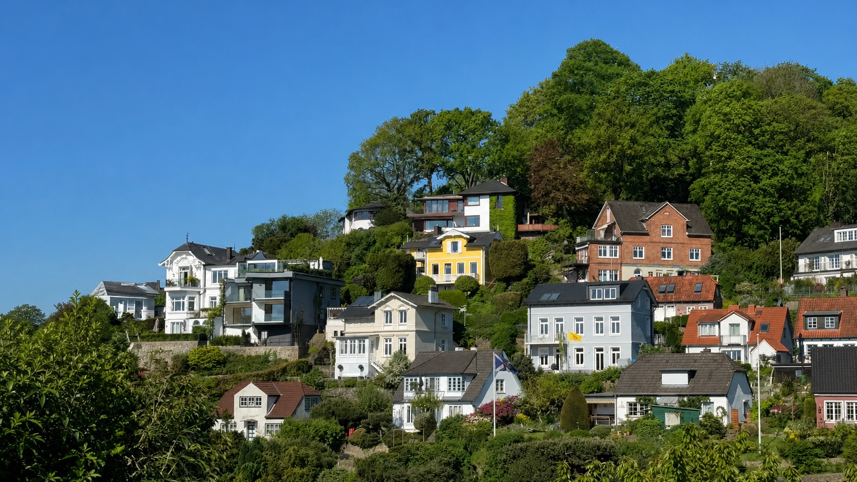 Häuser am Süllberg in Hamburg-Blankenese